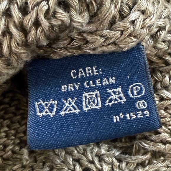 Ralph Lauren Sport 100% Linen Cardigan Sweater Size S Open Knit Feminine Neutral - Picture 10 of 16